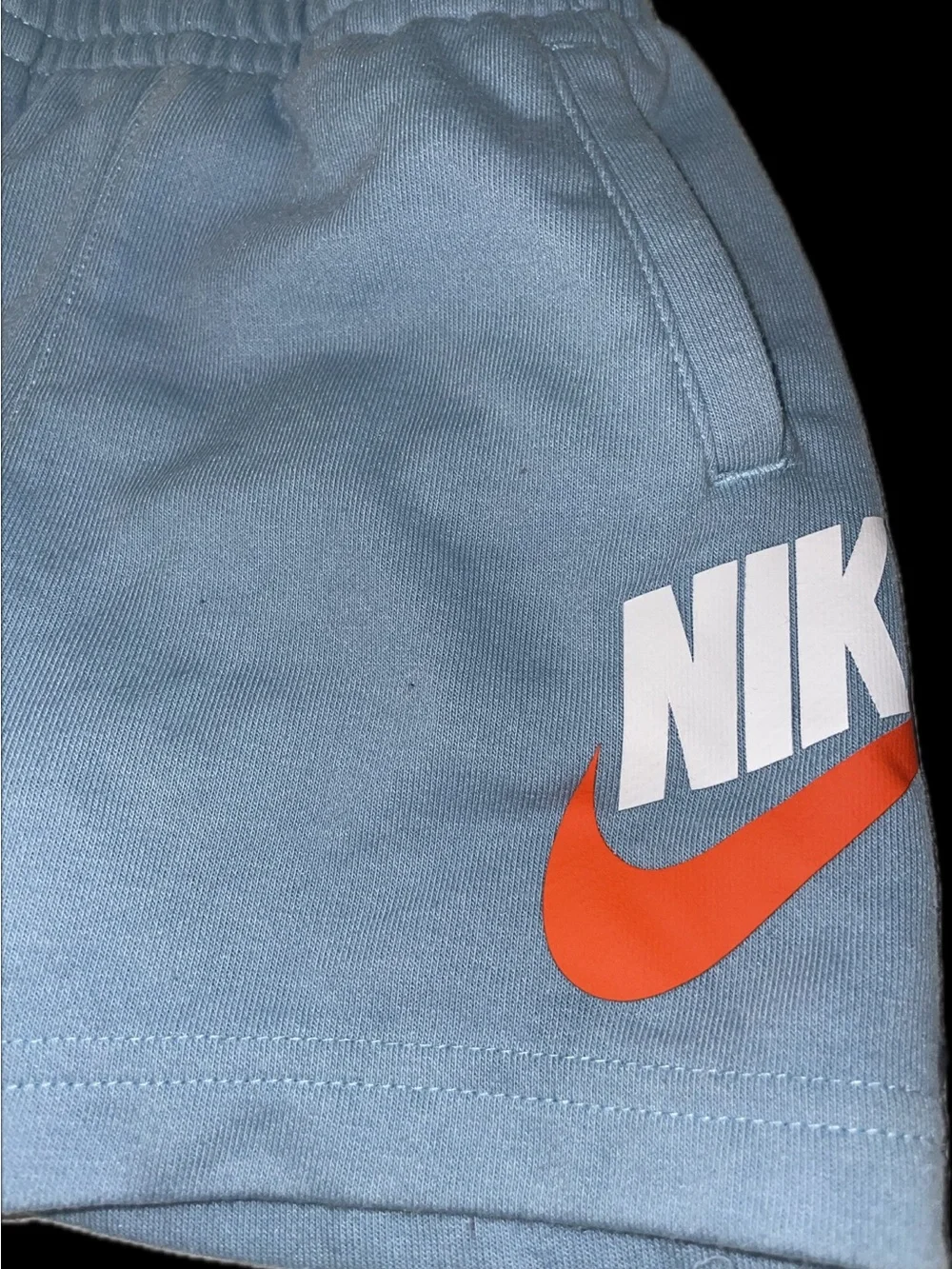 3 pairs of Nike Toddler light & dark Blue Logo Shorts Size 2T worn once